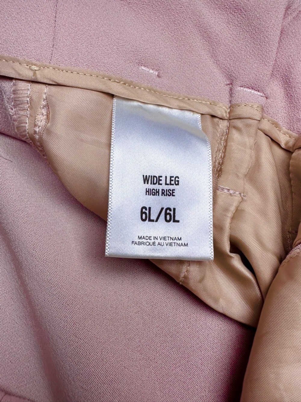 ✨ Express High-Rise Wide Leg Pants w/ Belt – Blush Pink – Size 6 Long (6L) ✨ - Picture 7 of 7